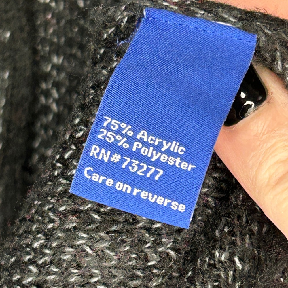 Apt. 9 Women's Xl Open Front Cardigan Charcoal Gr… - image 5